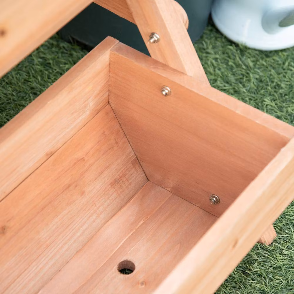 STILVORA 3 Tier Wooden Raised Garden Bed in Brown, W/D/H: 76 x 65 x 23 cm – 5