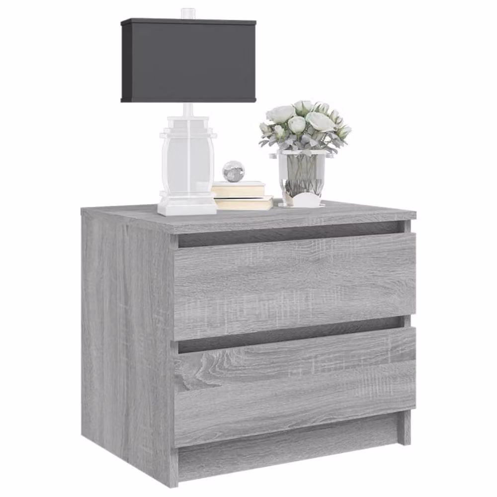 Berkfield Home Bed Cabinet in Grey Sonoma, W: 50 cm, D: 39 cm, H: 43.5 cm – 2