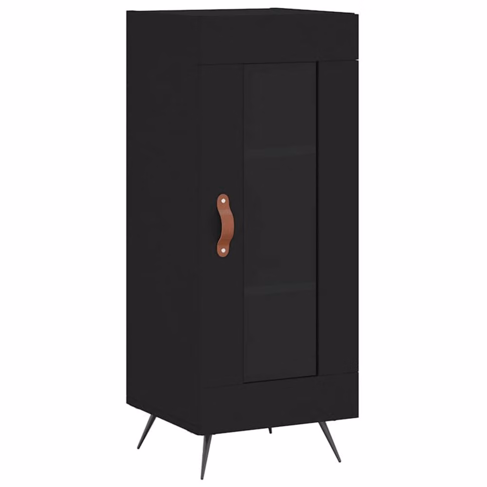 Berkfield Home Black Matt Sideboard, W/D/H: 34.5 x 34 x 90 cm – 3