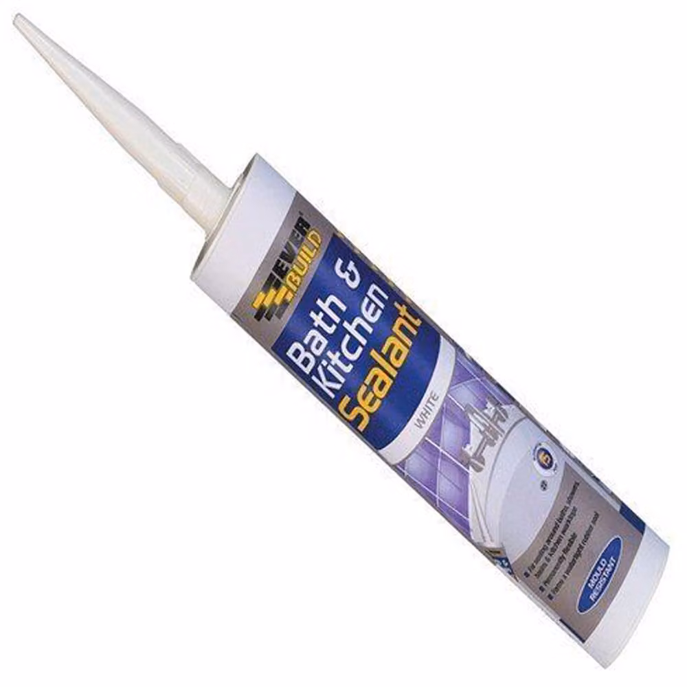 Royal Bathrooms Waterproof White Acrylic Sealant for Bathroom and Kitchen, 310ml