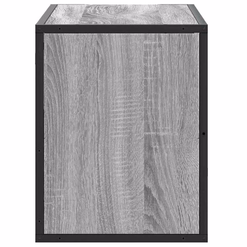 Berkfield Home Grey Sonoma TV Cabinet in Engineered Wood and Metal, W/D/H: 80 x 31 x 39.5 cm – 4