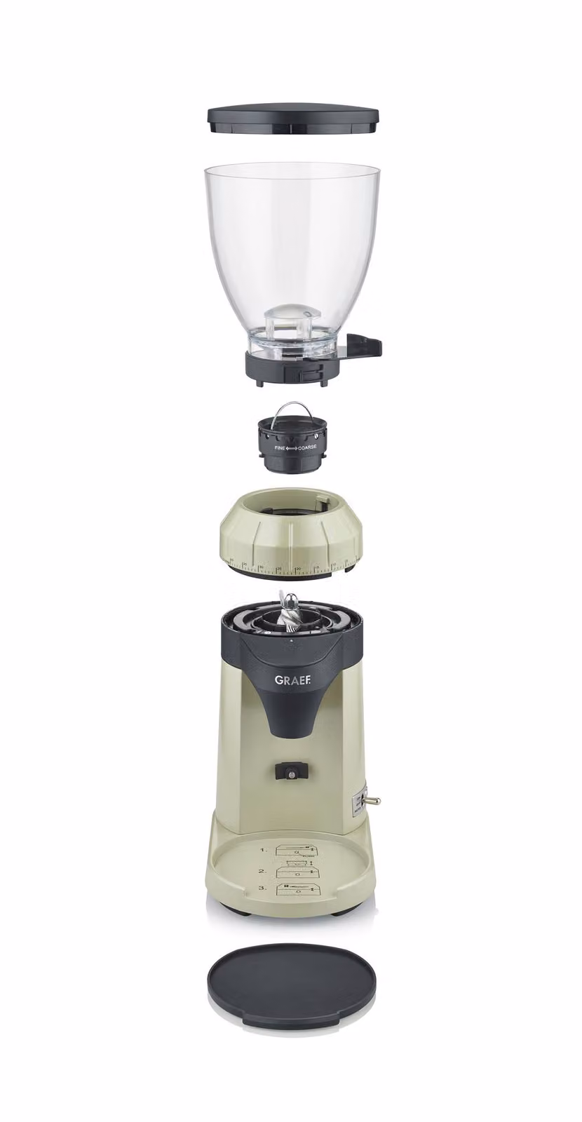 Graef EliteGrindX Electric Conical Burr Coffee Grinder with 40 Settings and LED Display in Light Green – 2