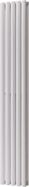 UK Radiators Omeara White Elliptical Tube Vertical Designer Radiator, H: 180 cm, W: 29 cm