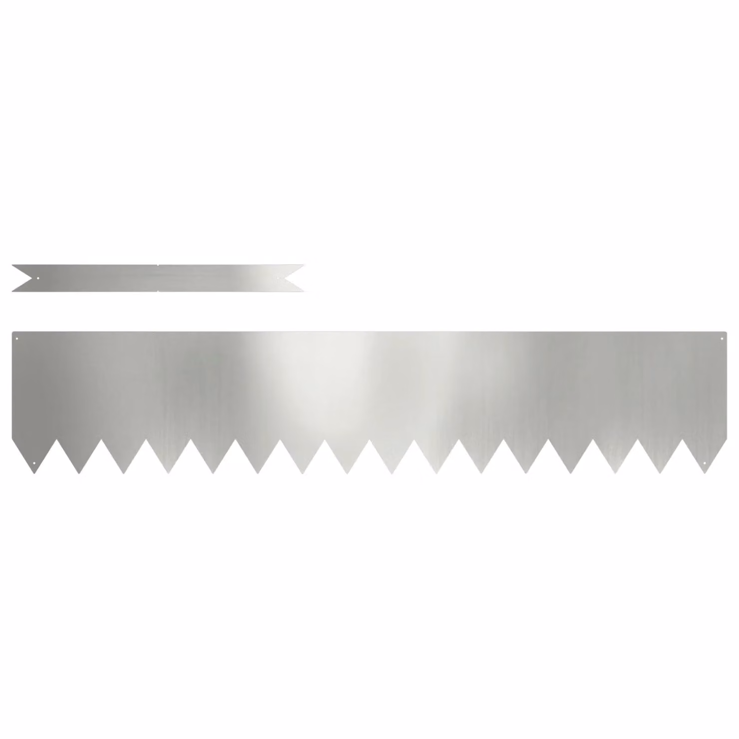 Berkfield Home Galvanised Steel Lawn Edgings, Silver, 10 Pieces, W/H: 100 x 20 cm, D: 0.5 cm