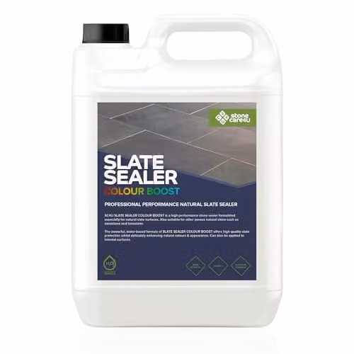 StoneCare4U Slate Sealer Colour Boost 5L Transparent Waterproof Exterior Natural Stone Sealant for Slate, Sandstone and Limestone