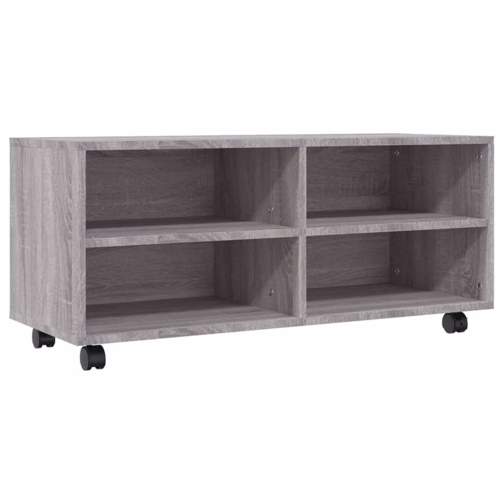 Berkfield Home TV Cabinet with Castors in Grey Sonoma, W/D/H: 90 x 35 x 35 cm – 3