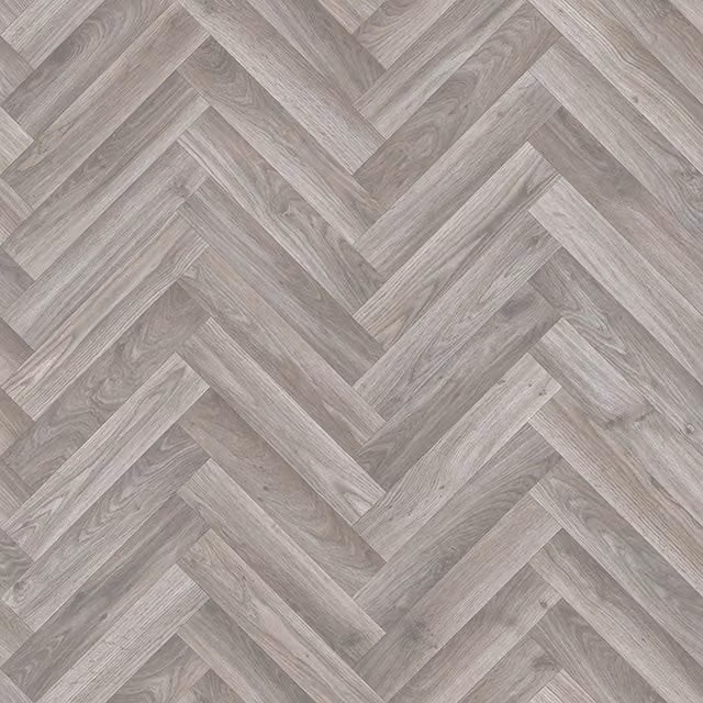Vinyl Flooring UK Grey Wood Effect Textile Backed Sheet Vinyl Flooring in Natural W: 200 cm, L: 600 cm