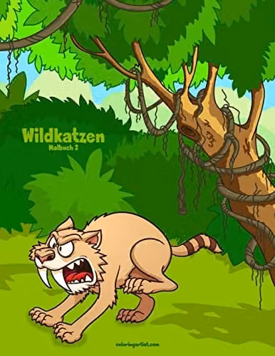 Wildkatzen-Malbuch 2: Volume 2 Colouring Book for Children by Createspace