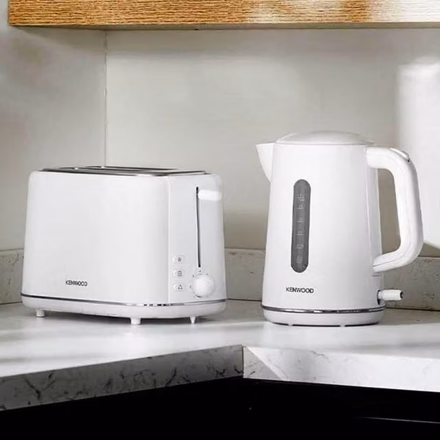 Kenwood Abbey Lux 1.7L Kettle and 2 Slice Toaster Set in White – 3