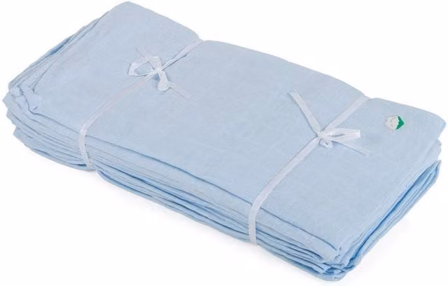 Junior Joy Blue Muslin Squares, Pack of 12