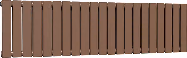 Lux Heat Double Flat Horizontal Steel Radiator in Brown, W: 147 cm, H: 40 cm, D: 4 cm