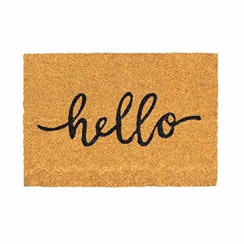 Nicola Spring Coir Door Mat, Brown and Multicolour, W: 60 cm, D: 40 cm – 1