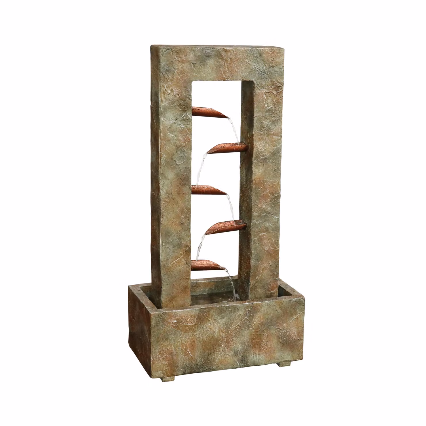Primrose Aveiro Cascading Water Feature in Brown, Height: 89 cm – 5