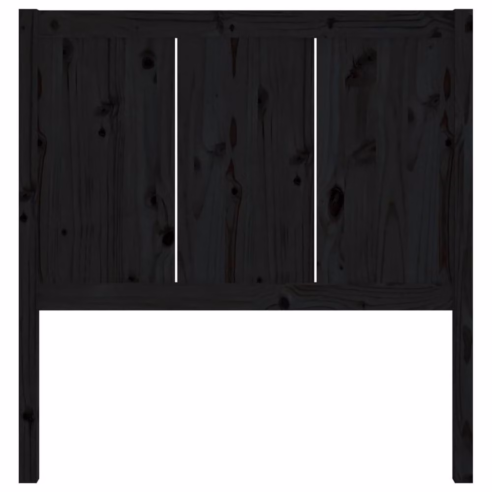 Berkfield Home Beautiful Bed Headboard in Black Solid Pine Wood, W/D/H: 95.5 x 4 x 100 cm – 4