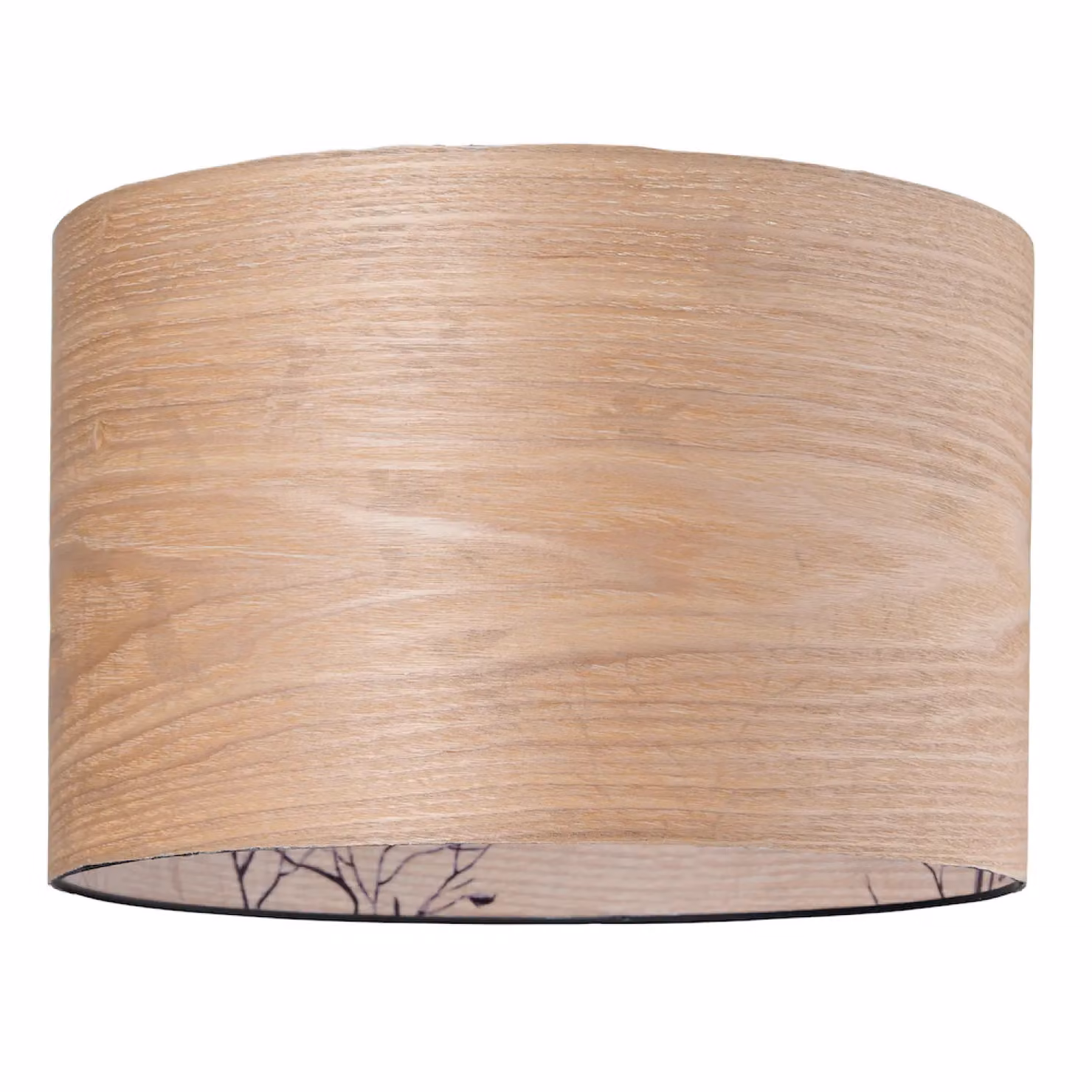 Happy Homewares Bamboo Wood Effect Cylinder Lamp Shade in Light Brown, Diameter: 30 cm – 1
