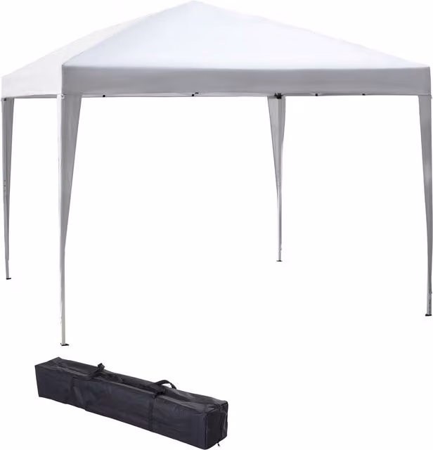 Outsunny White Waterproof Heavy Duty Garden Marquee Party Tent with UV Protection, W x D: 300 x 300 cm