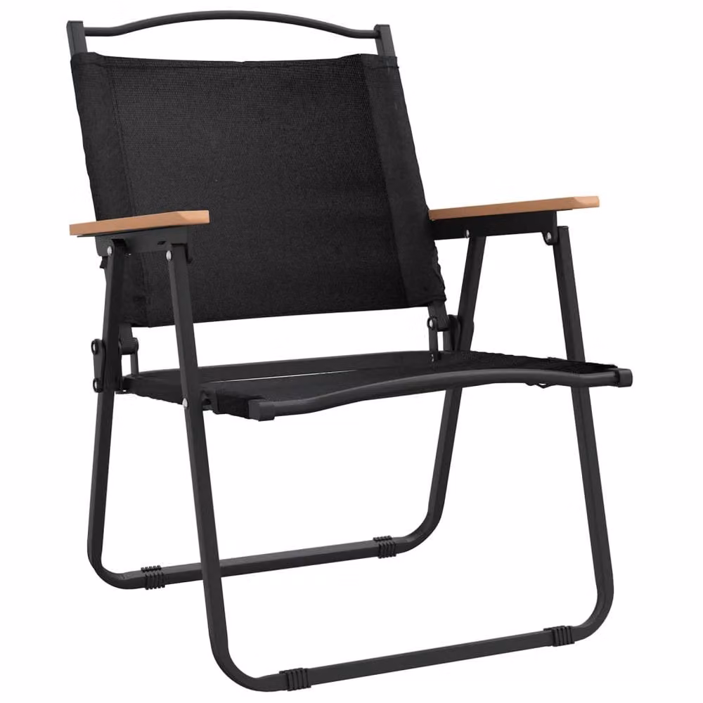 Berkfield Home Camping Chairs, 2 Pack, Black, W/D/H: 54 x 55 x 78 cm – 3