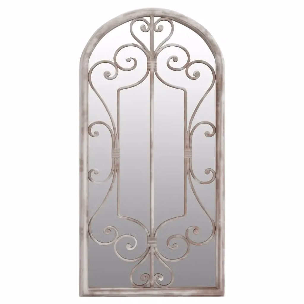 Berkfield Home Sand Rectangular Wall Mirror in Beige Metal, W: 70 cm, H: 30 cm – 2