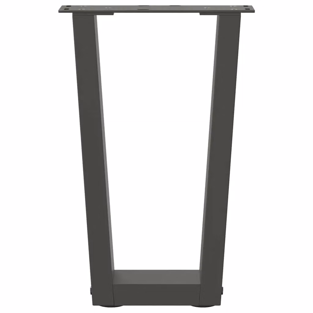 Berkfield Home V-Shape Dining Table Legs, 2 Piece Steel Set in Anthracite Black, W: 28 cm, H: 42-43.3 cm – 4