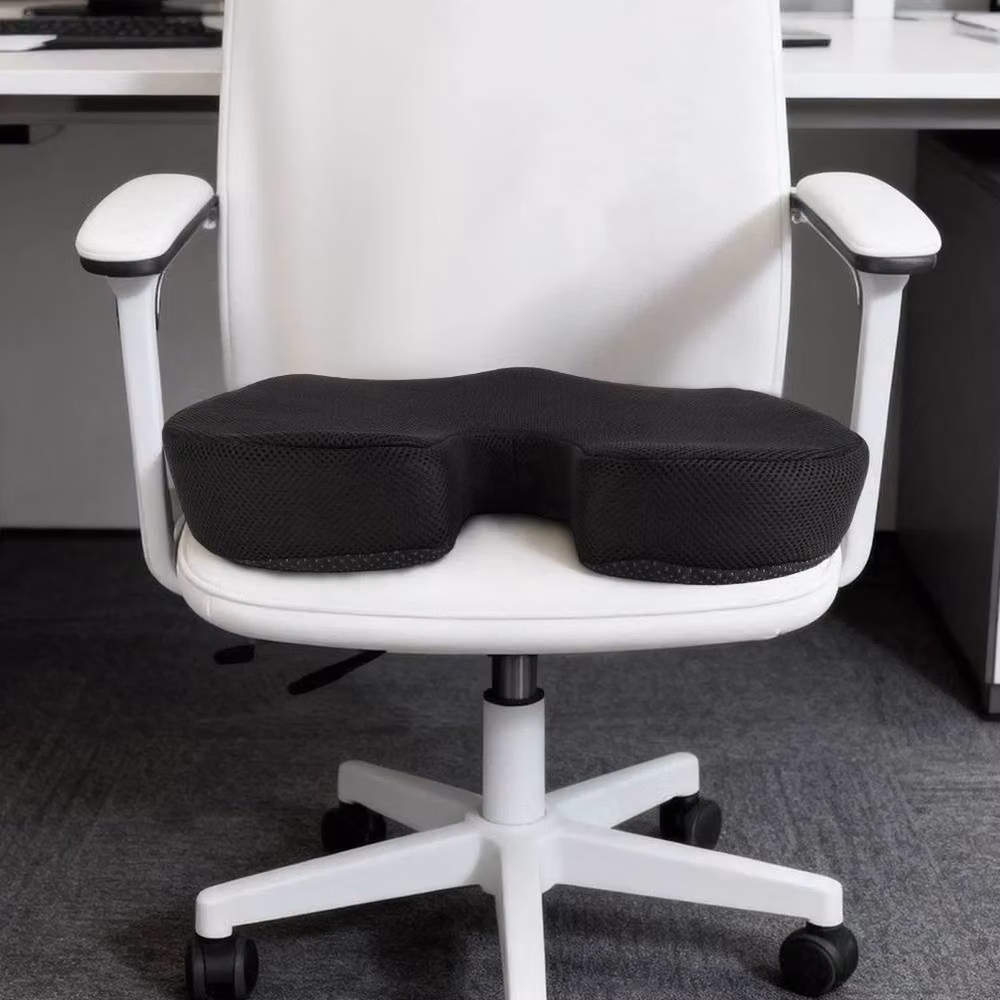 Kelvenix Black Memory Foam U-Shaped Orthopaedic Seat and Back Support Wedge Pillow – 4