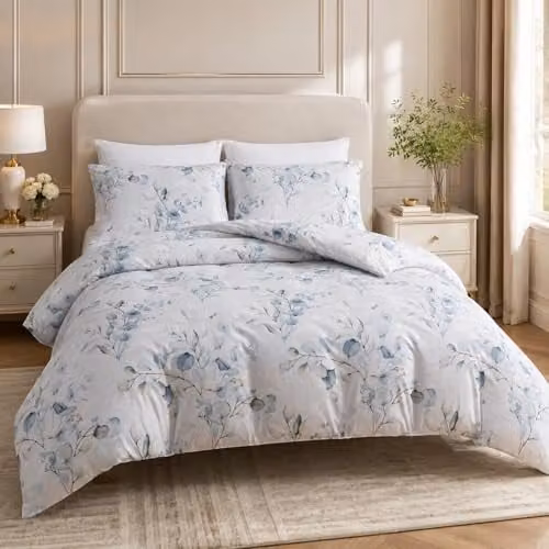 Lazzaro Single Duvet Cover and Pillowcase Set, White Brushed Microfibre, Reversible and Hypoallergenic, W/H: 135 x 200 cm and 50 x 75 cm