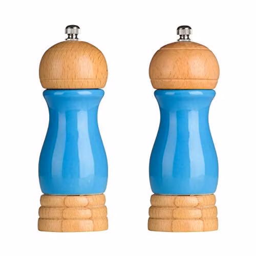 Orsina Natural Origins Blue Rubberwood Salt and Pepper Mill Set – 1