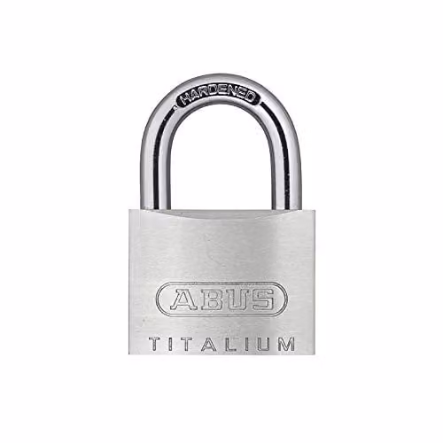 ABUS Titalium Aluminium Padlock in Silver and White