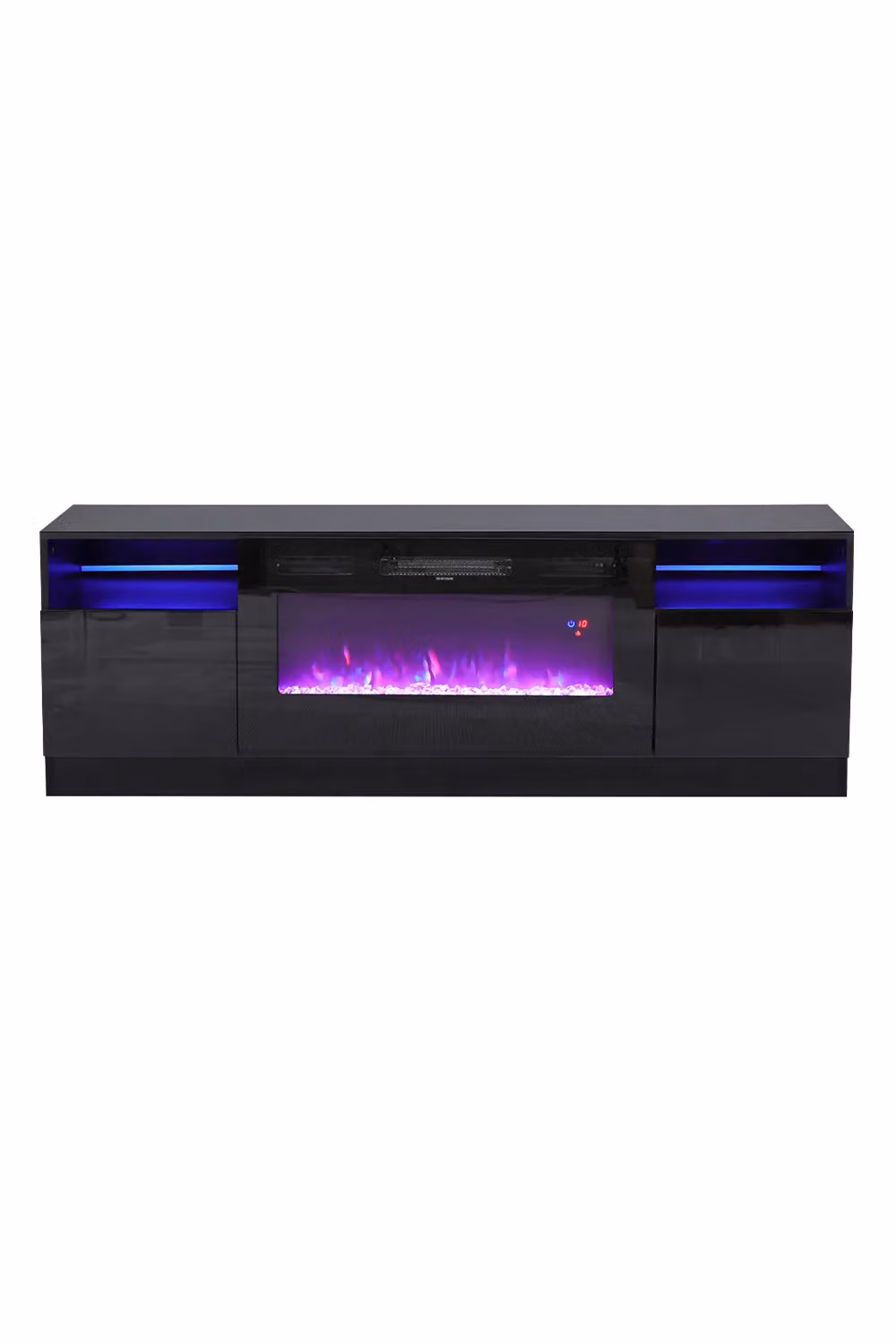 H&O Direct Black Electric Fireplace Insert TV Stand with 36 inch Fireplace – 3