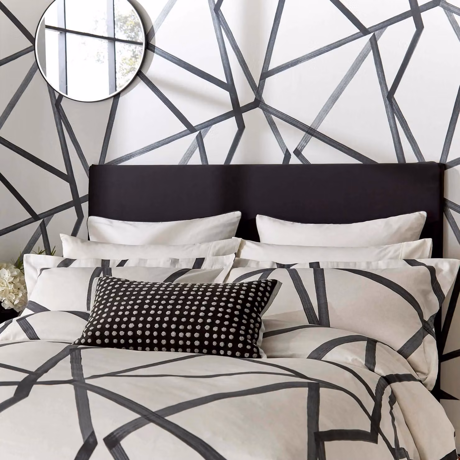 Harlequin Sumi Oxford Pillowcase in Beige and Grey, W/D/H: 40 x 60 cm – 3
