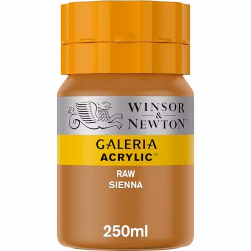 Winsor and Newton Galeria Acrylic Paint, Raw Sienna, 250ml – 2