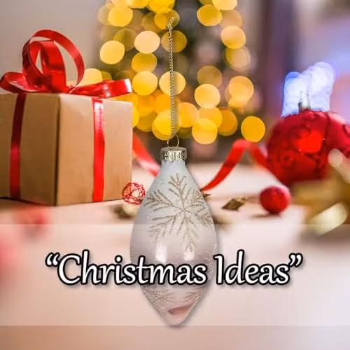 VFM e-Store Oval Glass Christmas Hanging Bauble Pendant in Beige, White and Gold with Snowflake Detail, H: 14 cm, W: 7 cm – 4