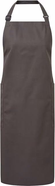 Premier Fairtrade Certified Unisex Cotton Full Apron in Grey – 1