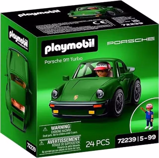 Playmobil x Porsche 911 Turbo Vehicle Playset, Silver