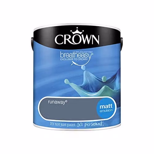 Crown Walls & Ceilings Blue Matt Emulsion Paint 2.5L