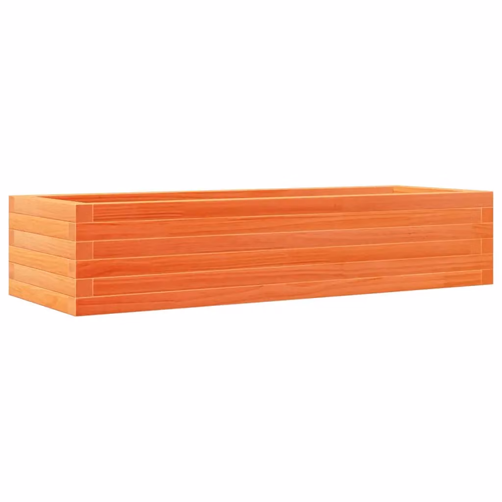 Berkfield Home Garden Planter in Wax Brown, Solid Wood Pine, W/D/H: 110 x 40 x 23 cm – 2