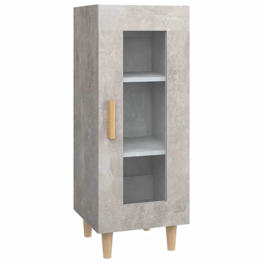 Berkfield Home Sideboard in Concrete Grey, W/D/H: 34.5 x 34 x 90 cm – 2
