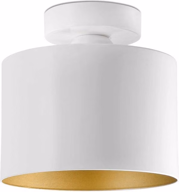 Faro Janet Classic Dome Semi Flush Ceiling Light in White