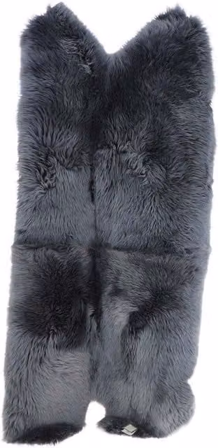 Fenland England Octo Grey Wool Sheepskin Rug W/D: 120 x 120 cm