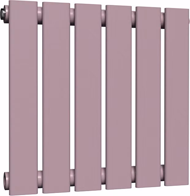 Lux Heat Flat Horizontal Single Coloured Radiator in Lavender Mist, W: 60.0 cm, H: 42.0 cm