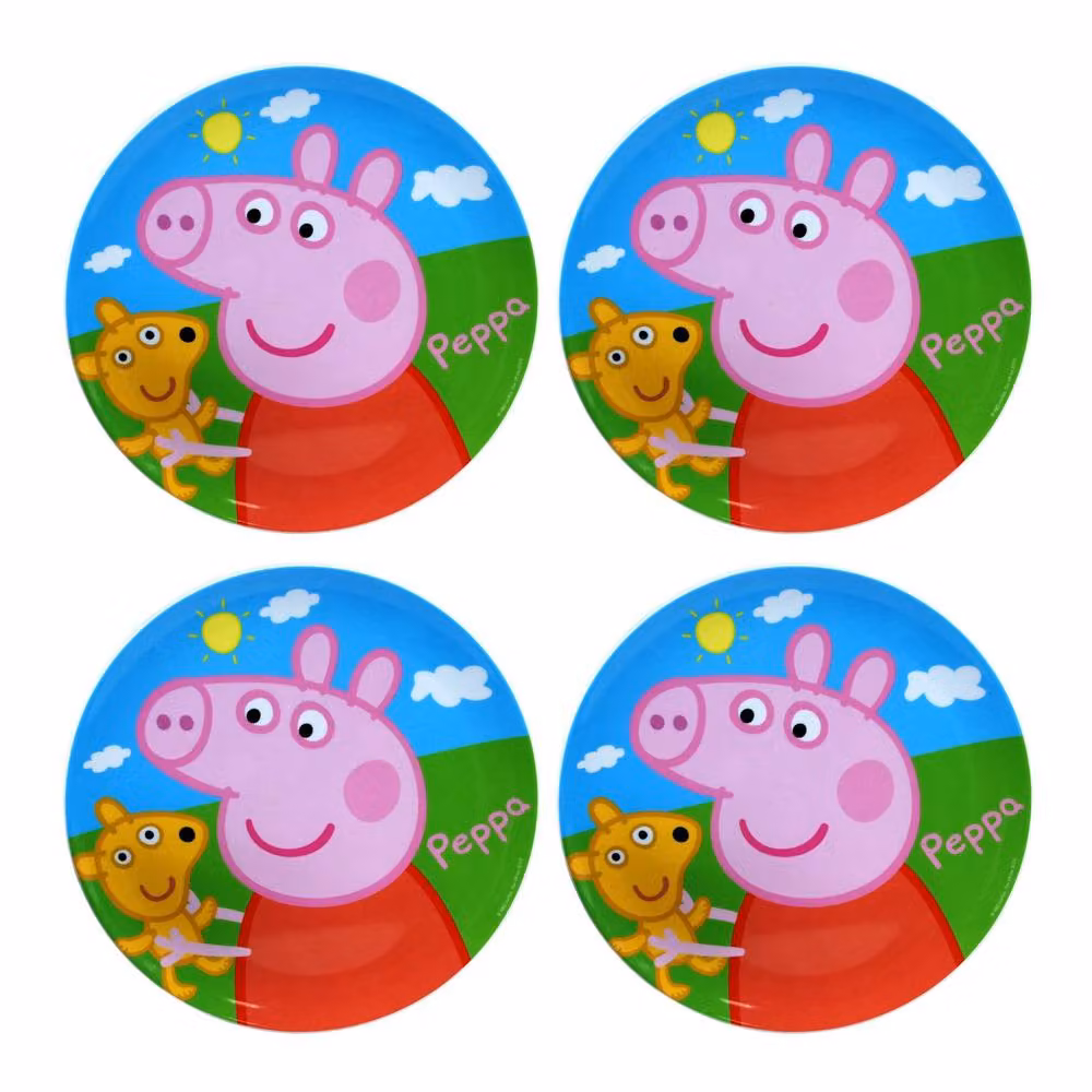 Peppa Pig 16 Piece Pink Childrens Dinnerware Set – 2