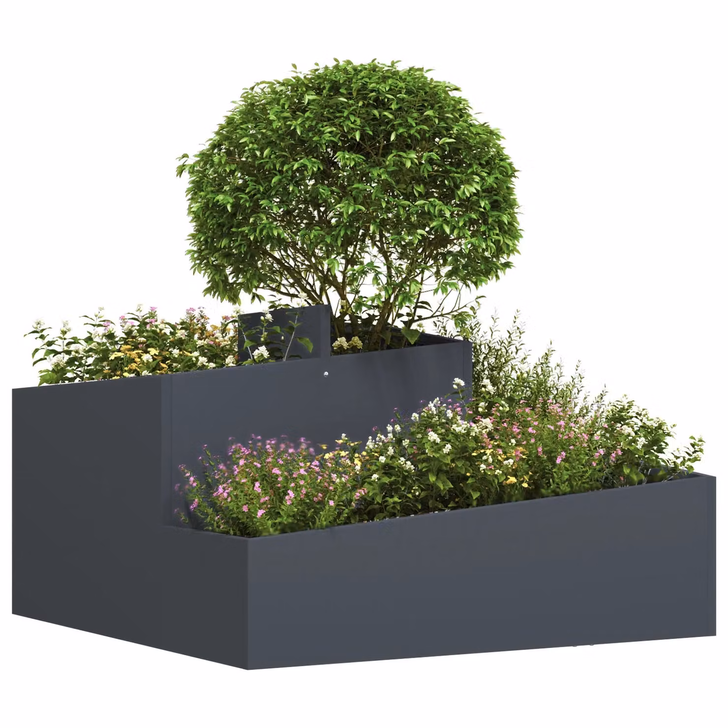 Berkfield Home Anthracite Planter Tub W/D/H: 80 x 80 x 50 cm – 3