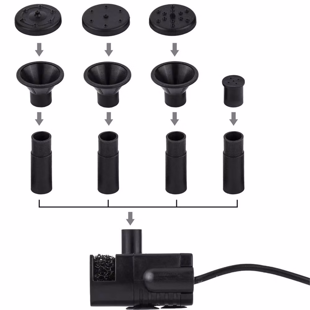 Nordara Solar Tabletop Mini Pond Aquarium Fountain in Black – 4