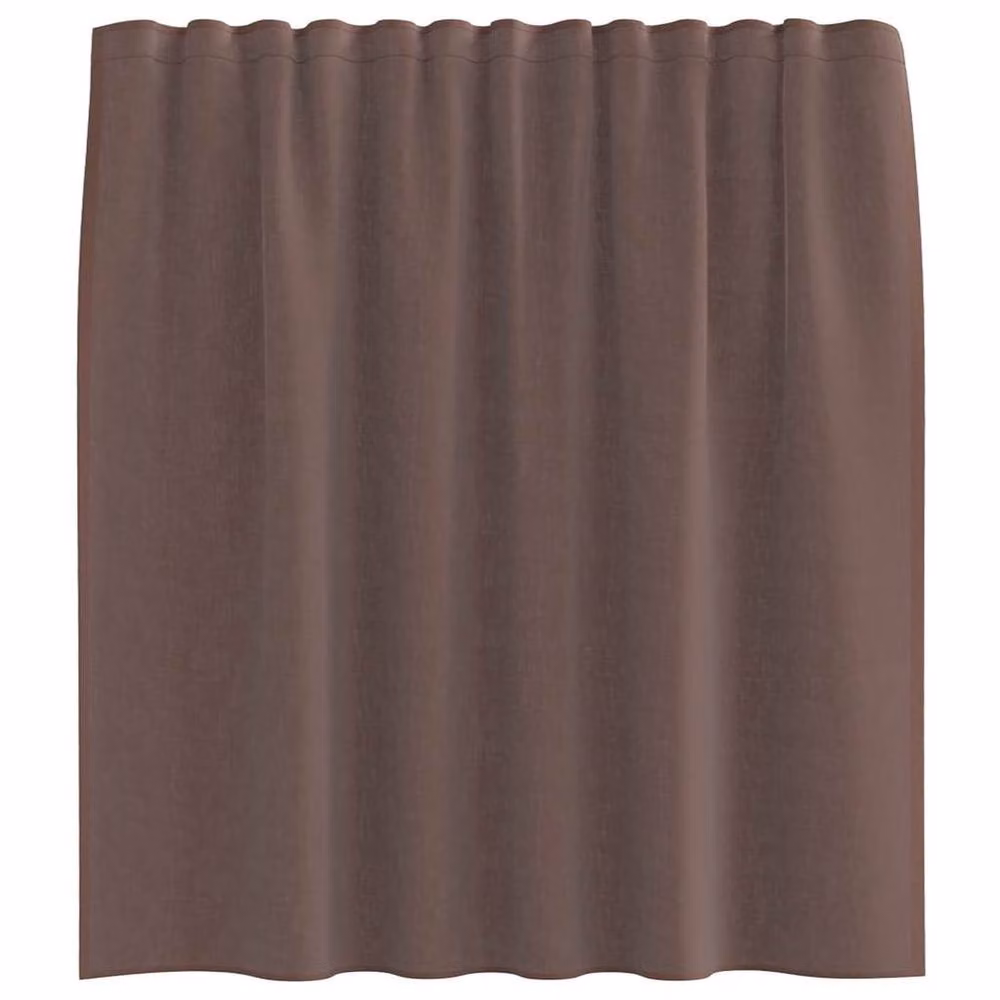 Berkfield Home Brown Voile Tab Top Curtains, 2 Pack, W: 140 cm – 3
