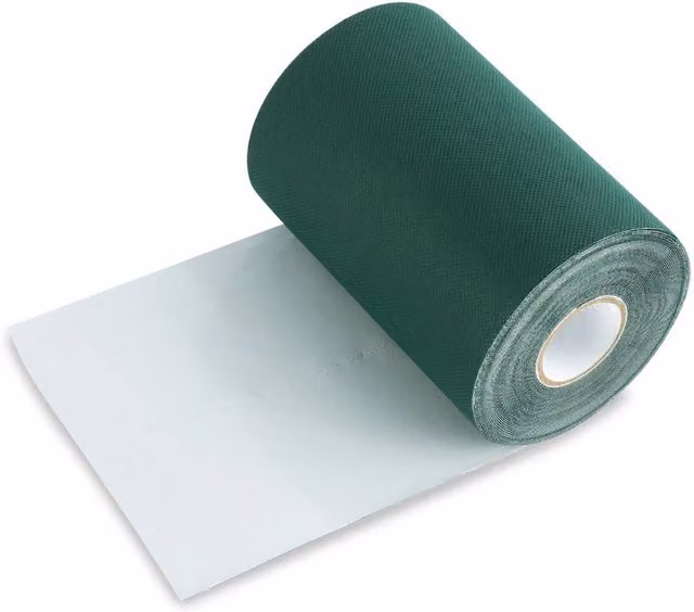 FLAVORA Green Self-Adhesive Waterproof Artificial Grass, W: 100 cm, D: 15 cm, L: 10 m