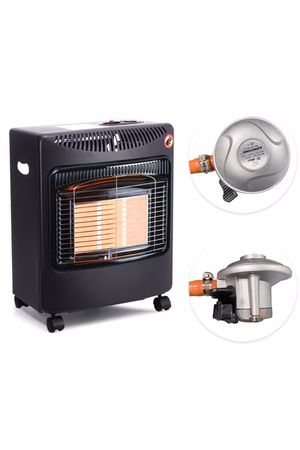 Living and Home Portable Ceramic Gas Heater in Black for Indoor and Outdoor Use – 4