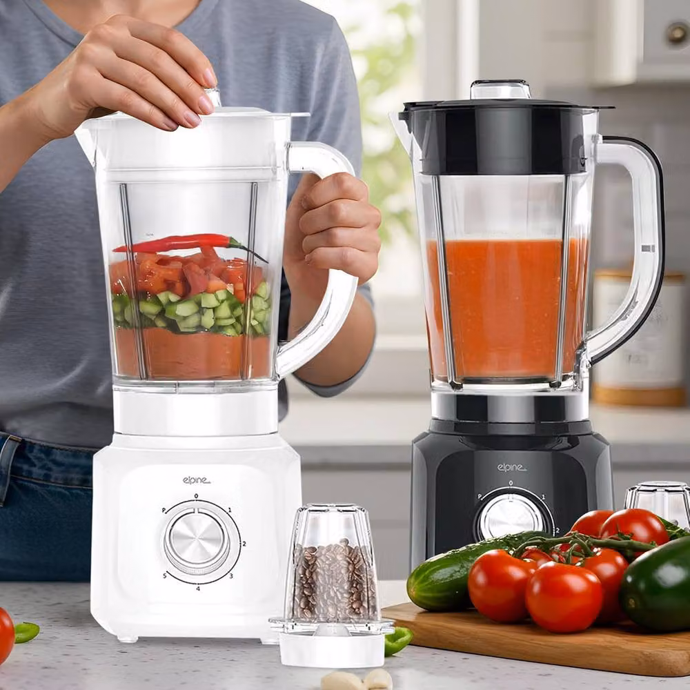 BARGAINS-GALORE 2 in 1 Multi Functional Blender with Grinder Jug, 600W, 5 Speed, White – 2