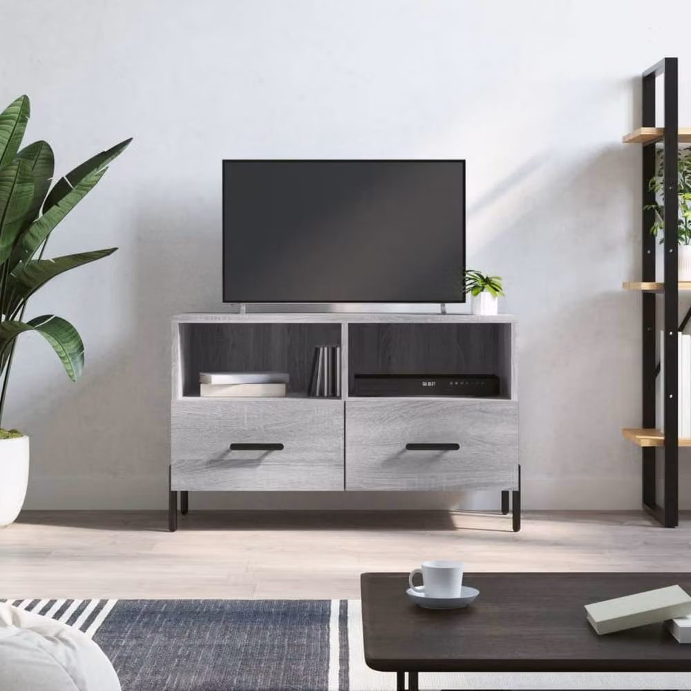 Berkfield Home Grey Sonoma TV Cabinet in Engineered Wood W/D/H: 80 x 36 x 50 cm – 2