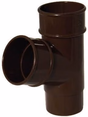 FloPlast Mini Gutter Downpipe Branch 67.5 Degree 50mm Brown