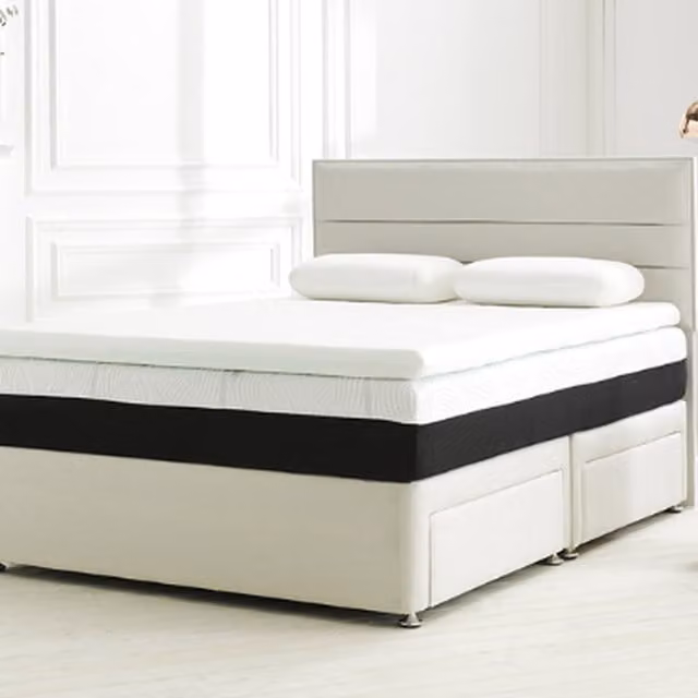 Dormeo Octaspring Classic Hybrid Mattress Topper, White, W: 140 cm, L: 200 cm