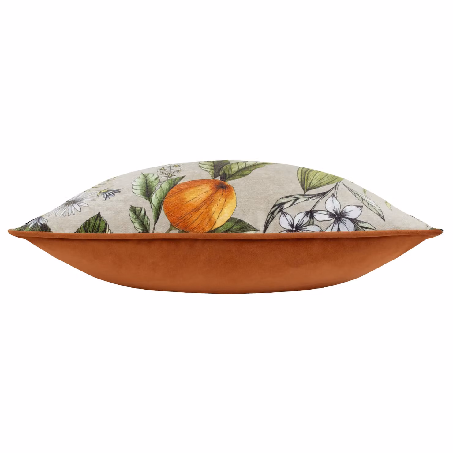 Wylder Tropics Leilani Floral Chenille Polyester Filled Cushion, Multicolour and Orange, W/D/H: 43 x 43 x 43 cm – 2